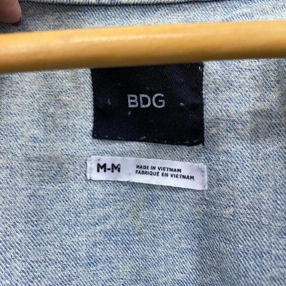 Urban Outfitters BDG Trucker Jacket Men's Size Medium Distressed Acid Wash - Picture 5 of 8